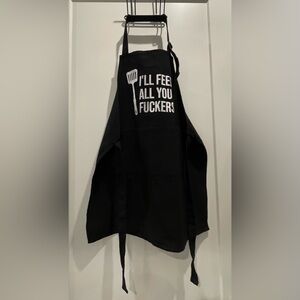Black Apron with Humorous Text